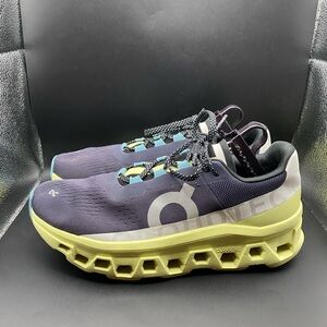 Mens On CloudMonster Iron/Hay Running Shoes Size 10.5 Blue Yellow Sneakers